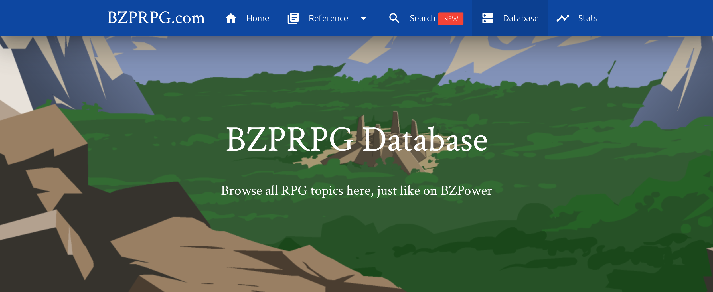 Screenshot of BZPRPG.com